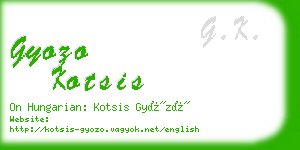 gyozo kotsis business card